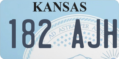 KS license plate 182AJH