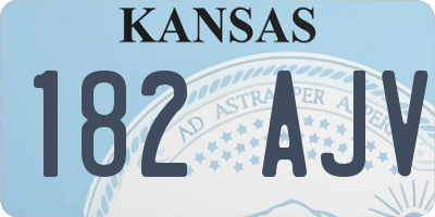 KS license plate 182AJV