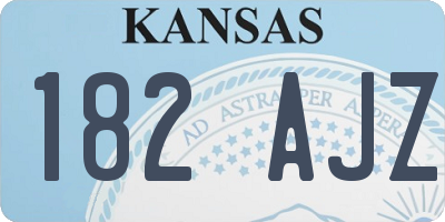 KS license plate 182AJZ