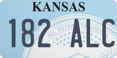 KS license plate 182ALC