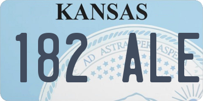 KS license plate 182ALE