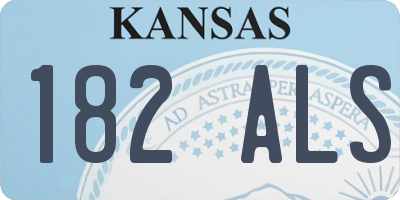 KS license plate 182ALS