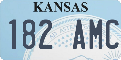 KS license plate 182AMC