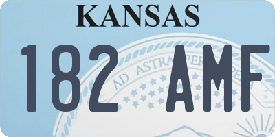 KS license plate 182AMF