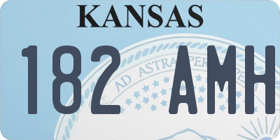 KS license plate 182AMH