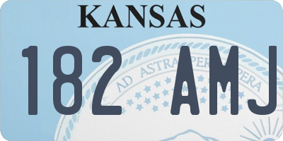 KS license plate 182AMJ
