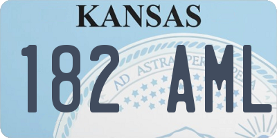 KS license plate 182AML