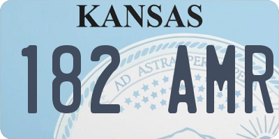 KS license plate 182AMR