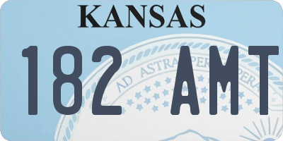 KS license plate 182AMT