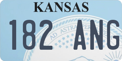 KS license plate 182ANG