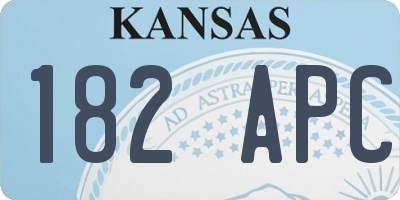 KS license plate 182APC