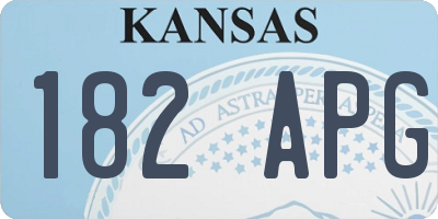 KS license plate 182APG