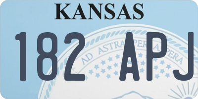 KS license plate 182APJ