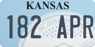 KS license plate 182APR