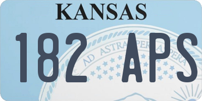 KS license plate 182APS