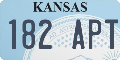 KS license plate 182APT