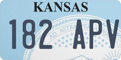 KS license plate 182APV