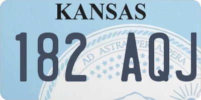 KS license plate 182AQJ