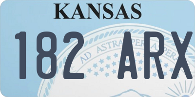 KS license plate 182ARX