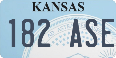 KS license plate 182ASE