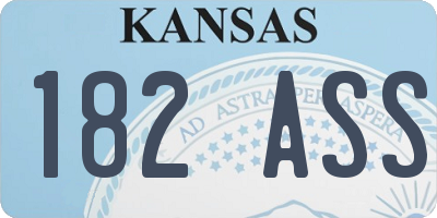 KS license plate 182ASS