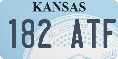 KS license plate 182ATF