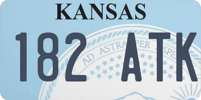 KS license plate 182ATK