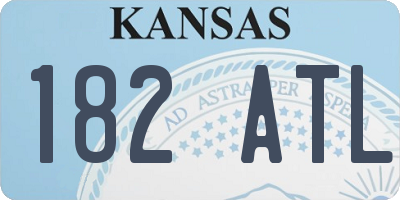 KS license plate 182ATL