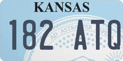 KS license plate 182ATQ