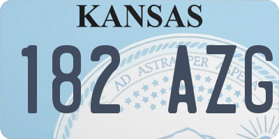 KS license plate 182AZG