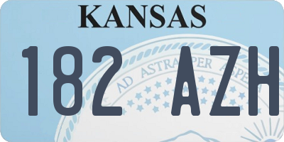 KS license plate 182AZH
