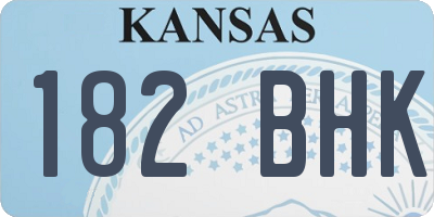 KS license plate 182BHK