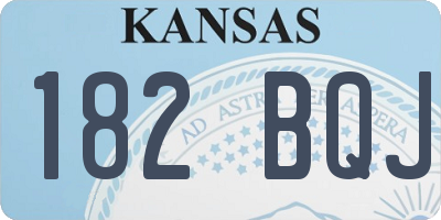 KS license plate 182BQJ