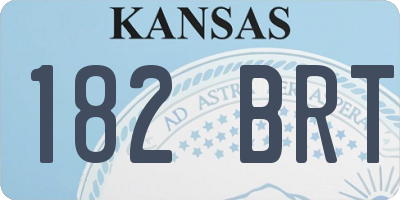 KS license plate 182BRT
