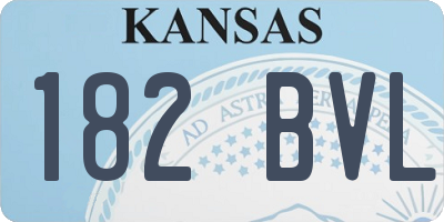 KS license plate 182BVL