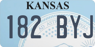 KS license plate 182BYJ