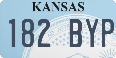 KS license plate 182BYP