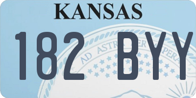 KS license plate 182BYY