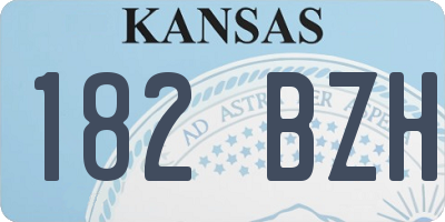KS license plate 182BZH