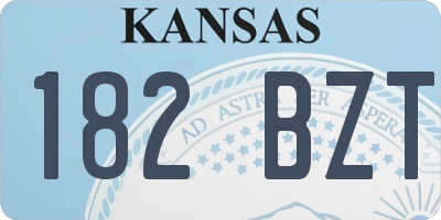 KS license plate 182BZT