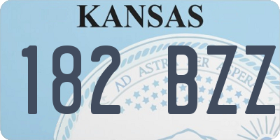 KS license plate 182BZZ