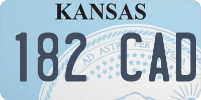 KS license plate 182CAD
