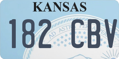 KS license plate 182CBV
