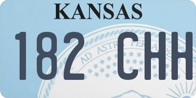 KS license plate 182CHH