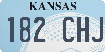 KS license plate 182CHJ