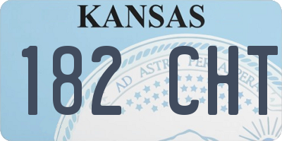 KS license plate 182CHT