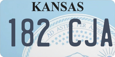 KS license plate 182CJA