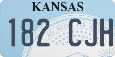 KS license plate 182CJH