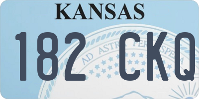 KS license plate 182CKQ
