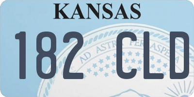 KS license plate 182CLD